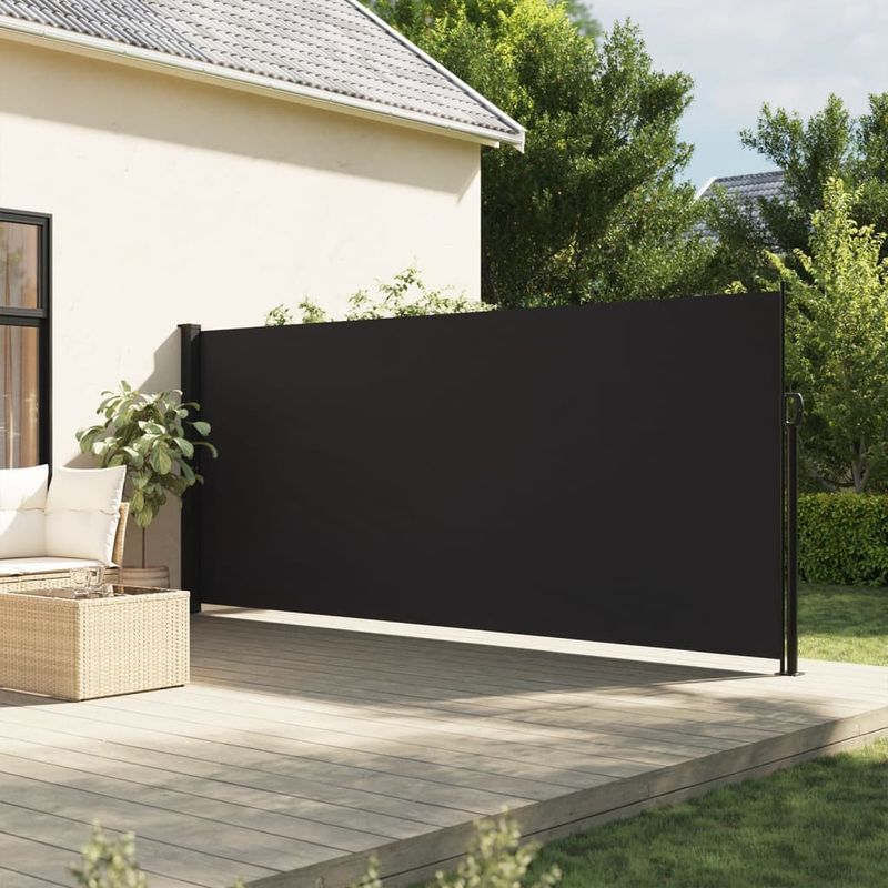 Casa si Gradina - Gradina si terasa - Umbrele si pavilioane - Umbrele - Copertina laterala retractabila, negru, 180x500 cm - Infinity.ro