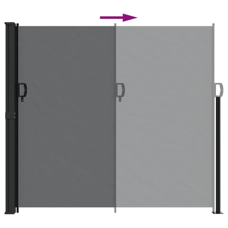 Casa si Gradina - Gradina si terasa - Umbrele si pavilioane - Umbrele - Copertina laterala retractabila, negru, 180x500 cm - Infinity.ro