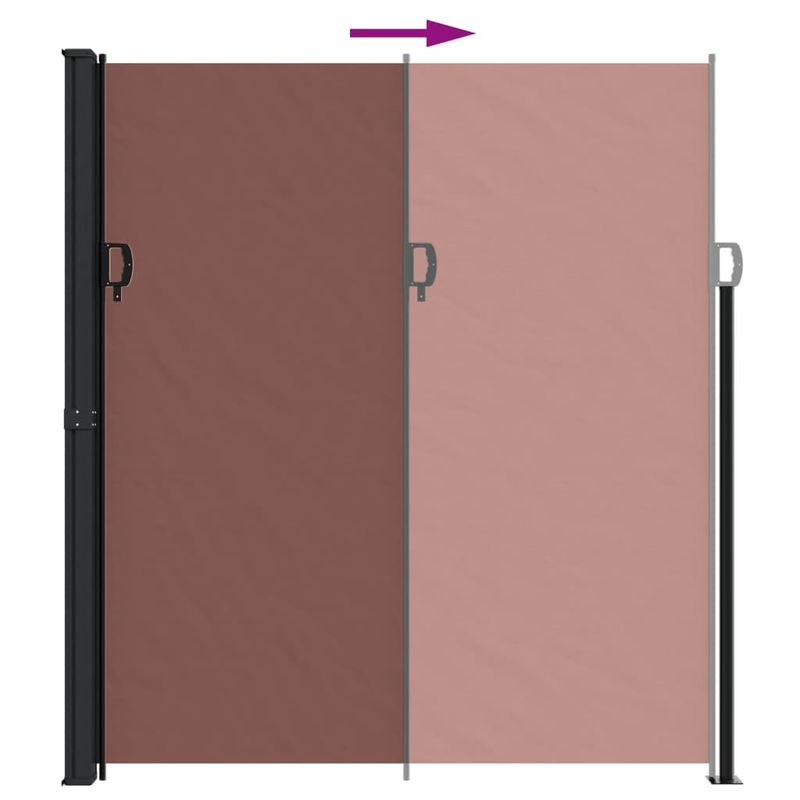 Casa si Gradina - Gradina si terasa - Umbrele si pavilioane - Umbrele - Copertina laterala retractabila, maro, 220x600 cm - Infinity.ro