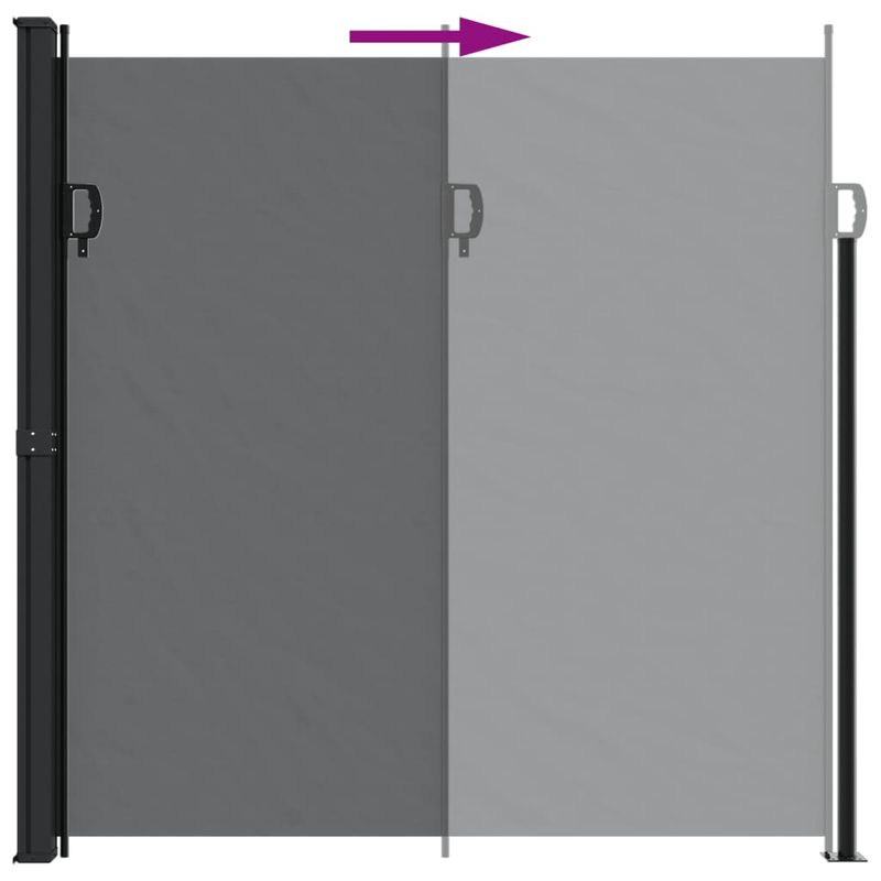 Casa si Gradina - Gradina si terasa - Umbrele si pavilioane - Umbrele - Copertina laterala retractabila, negru, 200x500 cm - Infinity.ro