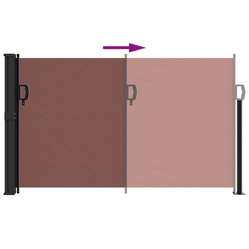 Casa si Gradina - Gradina si terasa - Umbrele si pavilioane - Umbrele - Copertina laterala retractabila, maro, 120x500 cm - Infinity.ro