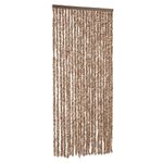 Casa si Gradina - Textile si covoare - Perdele si draperii - Perdele - Perdea pentru insecte, bej si maro inchis, 90x220 cm, chenille - Infinity.ro