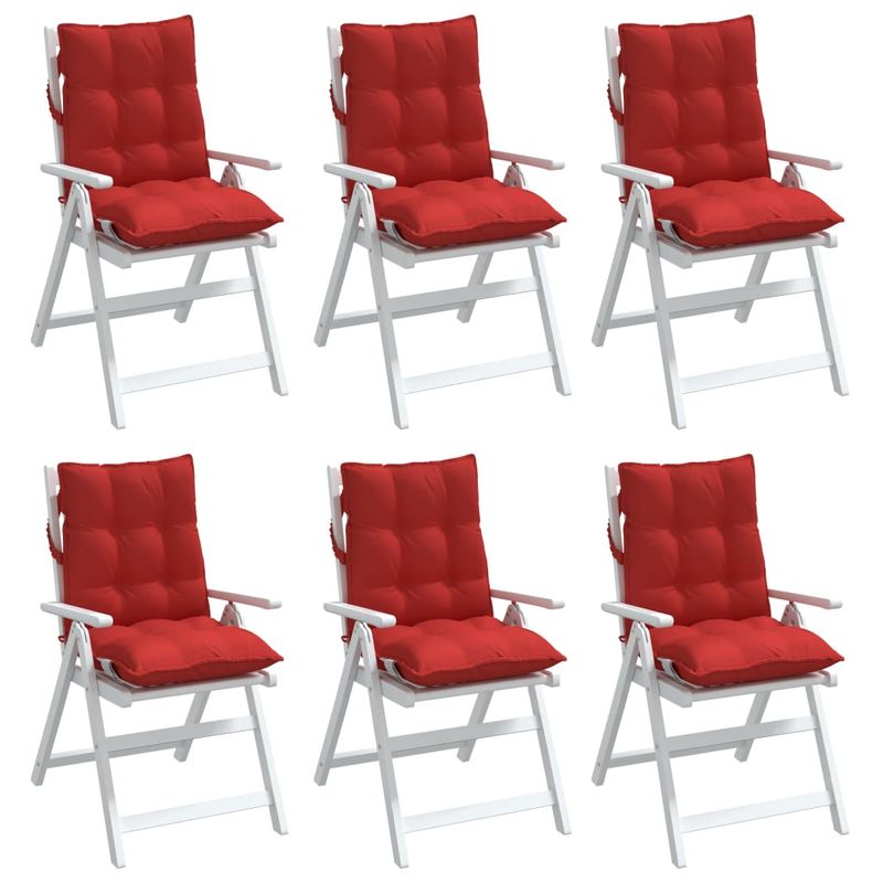 Casa si Gradina - Textile si covoare - Perne si pilote - Perne decorative - Perne scaun cu spatar mic, 6 buc., rosu, textil oxford - Infinity.ro