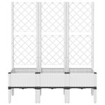 Casa si Gradina - Gradinarit si plante - Plante si ghivece - Ghivece si suporturi - Jardiniera de gradina cu spalier, alb, 120x40x142 cm PP - Infinity.ro