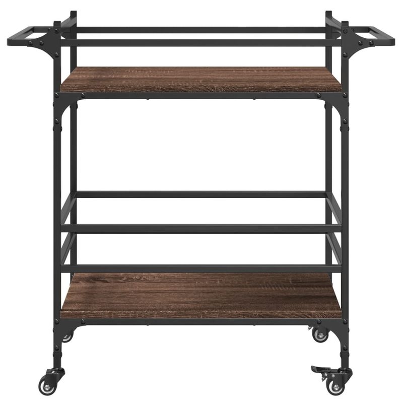 Casa si Gradina - Mobilier - Comode si corpuri - Corpuri bucatarie - Carucior de bucatarie, stejar maro 82x40x78,5 cm lemn prelucrat - Infinity.ro
