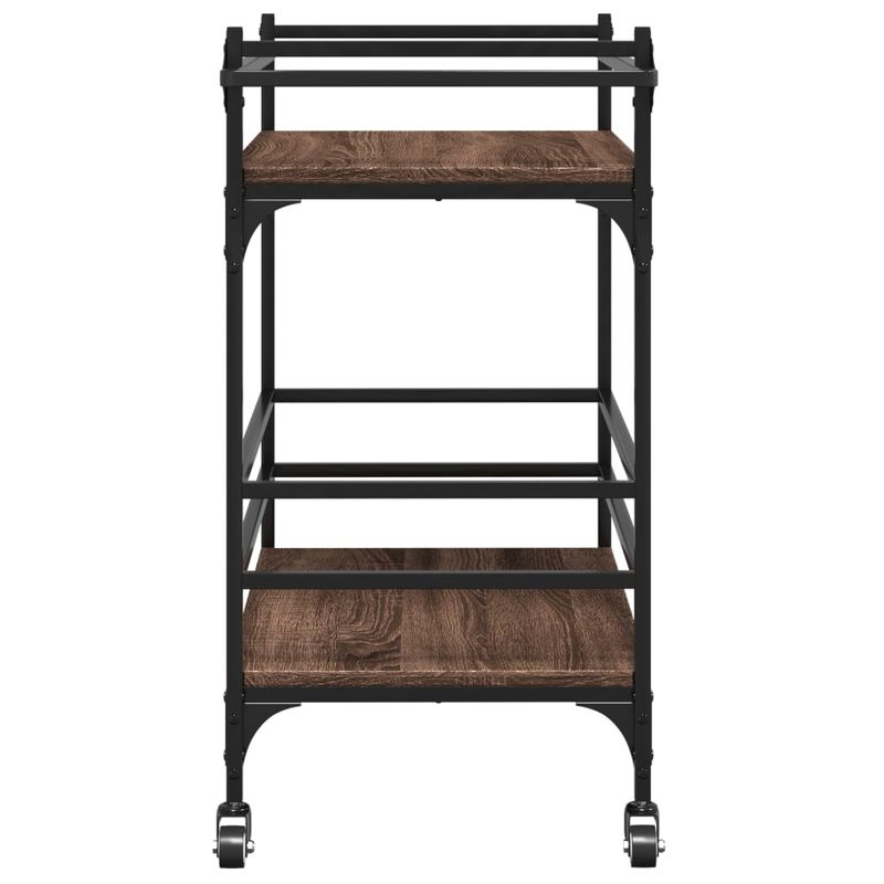 Casa si Gradina - Mobilier - Comode si corpuri - Corpuri bucatarie - Carucior de bucatarie, stejar maro 82x40x78,5 cm lemn prelucrat - Infinity.ro