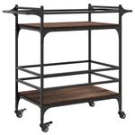 Casa si Gradina - Mobilier - Comode si corpuri - Corpuri bucatarie - Carucior de bucatarie, stejar maro 82x40x78,5 cm lemn prelucrat - Infinity.ro