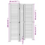 Casa si Gradina - Decoratiuni - Pereti despartitori si paravane - Paravan camera 3 panouri, negru, lemn masiv paulownia, mărime 40x160 cm - Infinity.ro