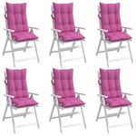 Casa si Gradina - Textile si covoare - Perne si pilote - Perne decorative - Perne de scaun cu spatar inalt, 6 buc, roz, tesatura Oxford - Infinity.ro