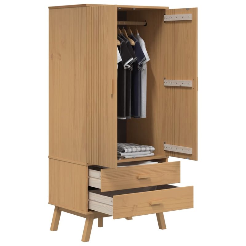 Casa si Gradina - Mobilier - Dulapuri si sifoniere - Sifoniere - Sifonier "OLDEN", maro, 76,5x53x172 cm, lemn masiv pin - Infinity.ro