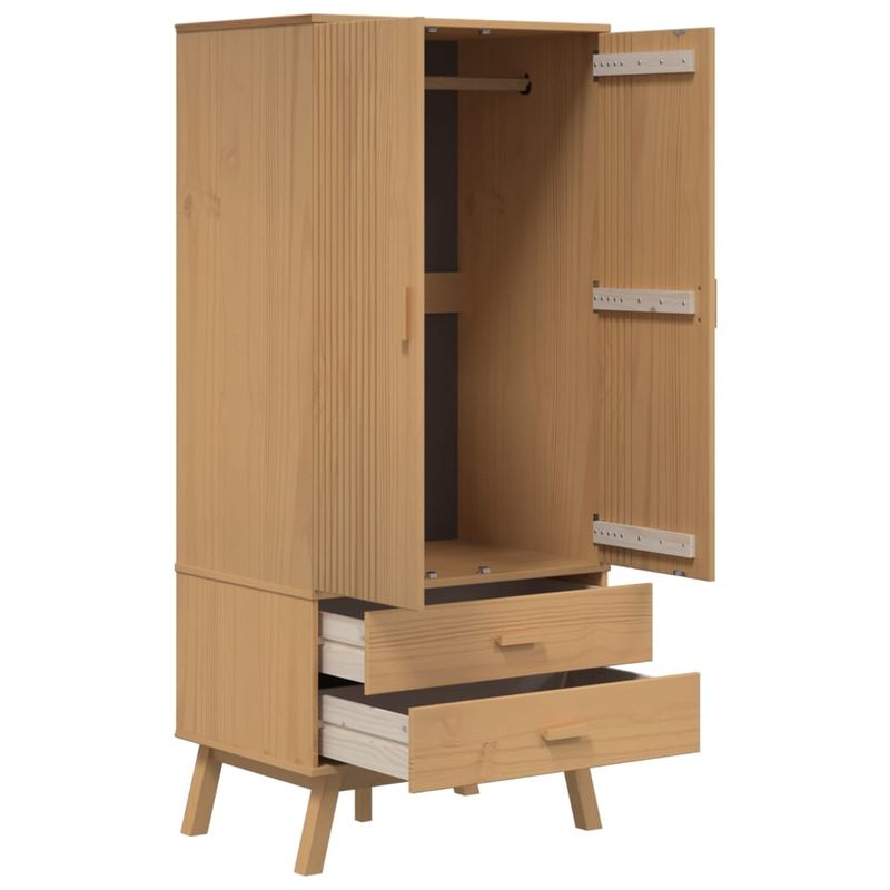 Casa si Gradina - Mobilier - Dulapuri si sifoniere - Sifoniere - Sifonier "OLDEN", maro, 76,5x53x172 cm, lemn masiv pin - Infinity.ro
