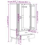 Casa si Gradina - Mobilier - Dulapuri si sifoniere - Sifoniere - Sifonier "OLDEN", maro, 76,5x53x172 cm, lemn masiv pin - Infinity.ro