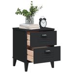 Casa si Gradina - Mobilier - Comode si corpuri - Noptiere - Noptiera „VIKEN”, negru, lemn masiv de pin - Infinity.ro