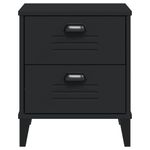 Casa si Gradina - Mobilier - Comode si corpuri - Noptiere - Noptiera „VIKEN”, negru, lemn masiv de pin - Infinity.ro