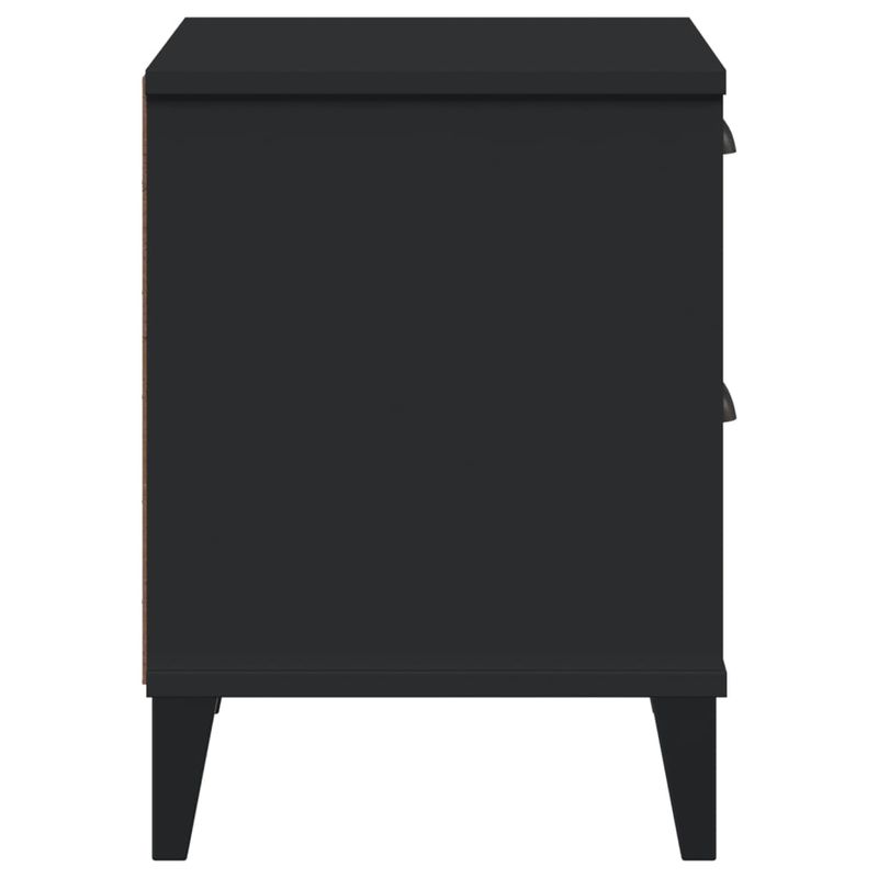 Casa si Gradina - Mobilier - Comode si corpuri - Noptiere - Noptiera „VIKEN”, negru, lemn masiv de pin - Infinity.ro