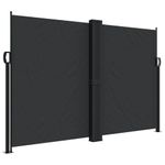 Casa si Gradina - Gradina si terasa - Umbrele si pavilioane - Umbrele - Copertina laterala retractabila, negru, 160 x 600 cm - Infinity.ro