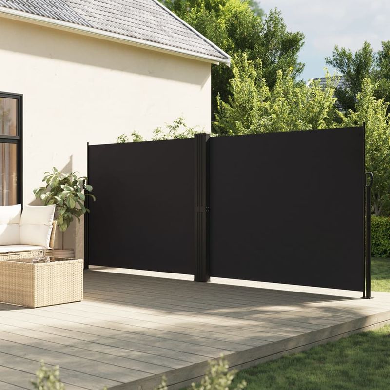 Casa si Gradina - Gradina si terasa - Umbrele si pavilioane - Umbrele - Copertina laterala retractabila, negru, 160 x 600 cm - Infinity.ro