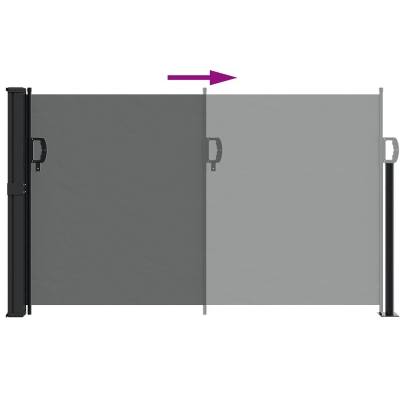 Casa si Gradina - Gradina si terasa - Umbrele si pavilioane - Umbrele - Copertina laterala retractabila, antracit, 120 x 600 cm - Infinity.ro