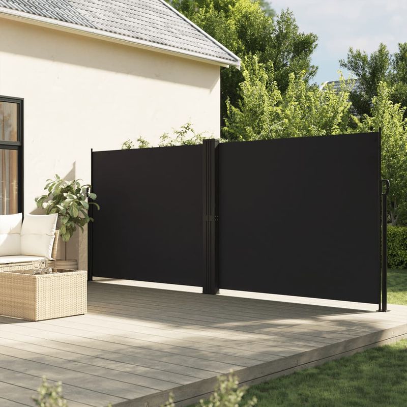 Casa si Gradina - Gradina si terasa - Umbrele si pavilioane - Umbrele - Copertina laterala retractabila, negru, 180x600 cm - Infinity.ro
