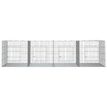 Petshop - Accesorii petshop - Culcusuri si custi - Custi interior si exterior - Cusca pentru iepuri, 4 panouri, 217x79x54 cm, fier galvanizat - Infinity.ro
