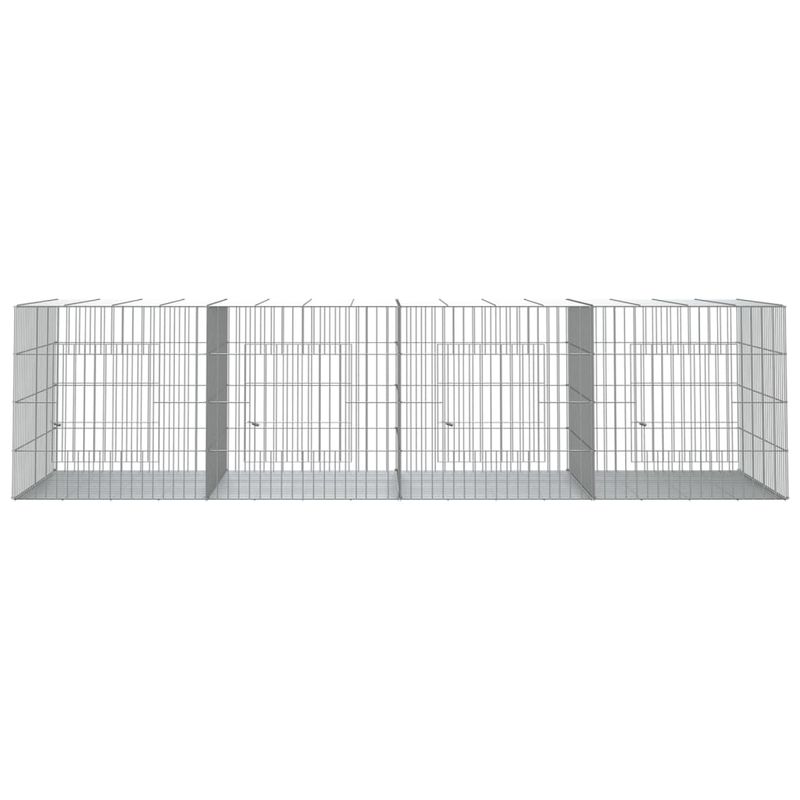 Petshop - Accesorii petshop - Culcusuri si custi - Custi interior si exterior - Cusca pentru iepuri, 4 panouri, 217x79x54 cm, fier galvanizat - Infinity.ro
