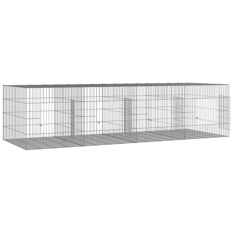Petshop - Accesorii petshop - Culcusuri si custi - Custi interior si exterior - Cusca pentru iepuri, 4 panouri, 217x79x54 cm, fier galvanizat - Infinity.ro
