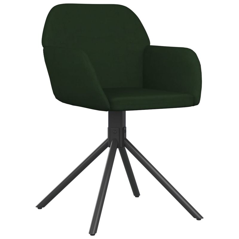Casa si Gradina - Mobilier - Scaune si fotolii - Scaune - Scaune de bucatarie pivotante, 2 buc., verde inchis, catifea - Infinity.ro