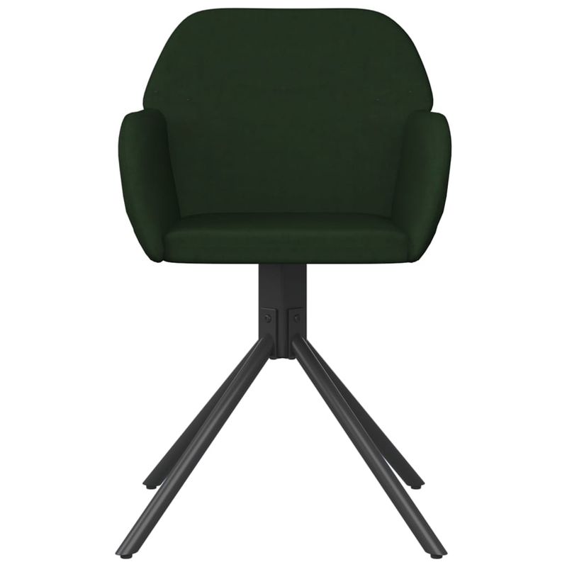Casa si Gradina - Mobilier - Scaune si fotolii - Scaune - Scaune de bucatarie pivotante, 2 buc., verde inchis, catifea - Infinity.ro