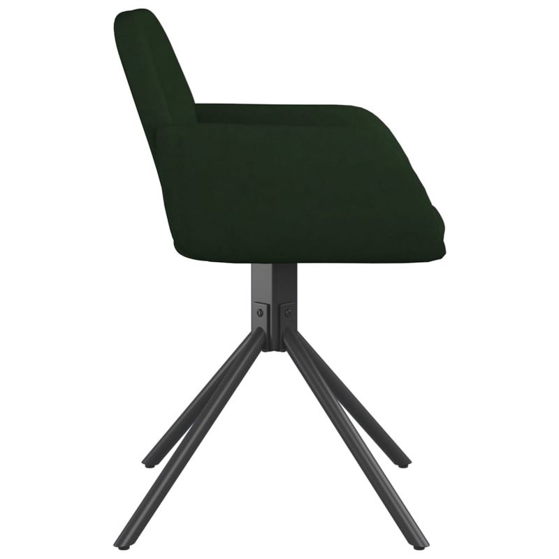 Casa si Gradina - Mobilier - Scaune si fotolii - Scaune - Scaune de bucatarie pivotante, 2 buc., verde inchis, catifea - Infinity.ro