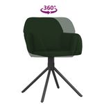 Casa si Gradina - Mobilier - Scaune si fotolii - Scaune - Scaune de bucatarie pivotante, 2 buc., verde inchis, catifea - Infinity.ro