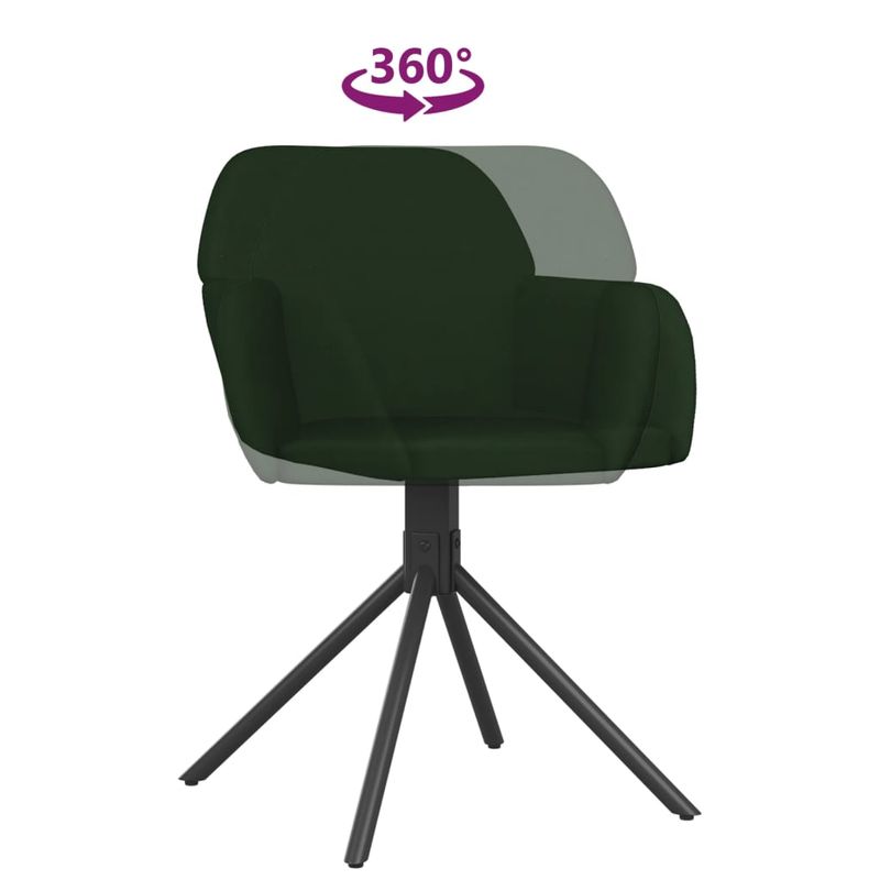 Casa si Gradina - Mobilier - Scaune si fotolii - Scaune - Scaune de bucatarie pivotante, 2 buc., verde inchis, catifea - Infinity.ro