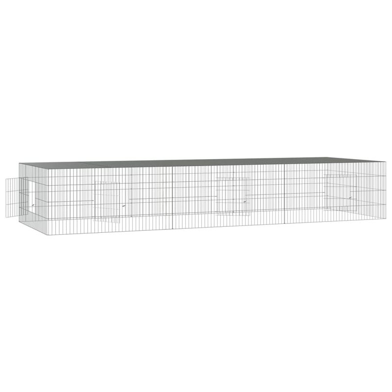 Petshop - Accesorii petshop - Culcusuri si custi - Custi interior si exterior - Cusca pentru iepuri, 3 panouri, 325x109x54 cm, fier galvanizat - Infinity.ro