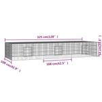 Petshop - Accesorii petshop - Culcusuri si custi - Custi interior si exterior - Cusca pentru iepuri, 3 panouri, 325x109x54 cm, fier galvanizat - Infinity.ro