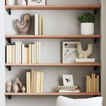 Casa si Gradina - Mobilier - Biblioteci si rafturi - Rafturi - Polita perete maro deschis 80x30x2 cm lemn masiv stejar tratat - Infinity.ro