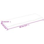 Casa si Gradina - Mobilier - Biblioteci si rafturi - Rafturi - Polita perete maro deschis 80x30x2 cm lemn masiv stejar tratat - Infinity.ro