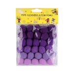 Jucarii, Copii si Bebe - Jucarii si jocuri - Jucarii & jocuri educative - Seturi de artizanat - Set 30 pompoane pentru activitati Crisalida, diametru 20 mm, Violet - Infinity.ro