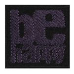 Casa si Gradina - Decoratiuni - DIY - Articole mercerie - Aplicatie brodata termoadeziva Crisalida, 62 x 62 mm, Be happy mov inchis - Infinity.ro