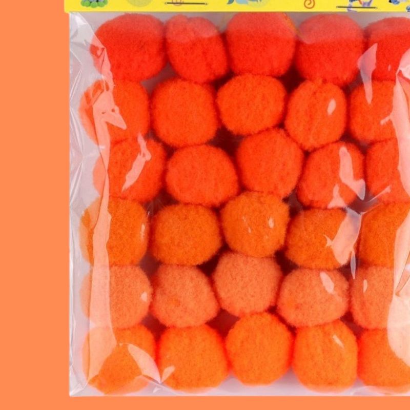 Jucarii, Copii si Bebe - Jucarii si jocuri - Jucarii & jocuri educative - Seturi de artizanat - Set 30 pompoane pentru activitati Crisalida, diametru 20 mm, Portocaliu - Infinity.ro