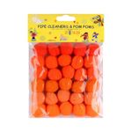 Jucarii, Copii si Bebe - Jucarii si jocuri - Jucarii & jocuri educative - Seturi de artizanat - Set 30 pompoane pentru activitati Crisalida, diametru 20 mm, Portocaliu - Infinity.ro