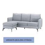 Casa si Gradina - Mobilier - Canapele si coltare - Coltare - Coltar Hyperion, Reversibil, Stanga/Dreapta, 193 x 86 x 136 cm, stofa, gri - Infinity.ro