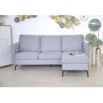 Casa si Gradina - Mobilier - Canapele si coltare - Coltare - Coltar Hyperion, Reversibil, Stanga/Dreapta, 193 x 86 x 136 cm, stofa, gri - Infinity.ro