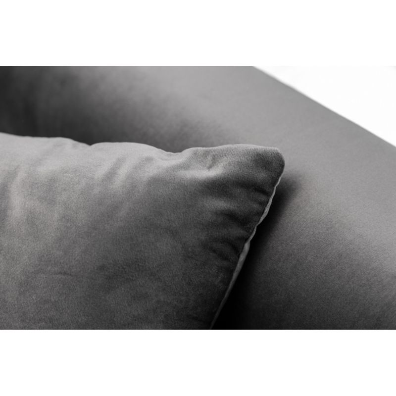 Casa si Gradina - Mobilier - Canapele si coltare - Canapele - Canapea Amadeo, 211 x 83 x 85 cm, rabatabila, catifea, gri - Infinity.ro