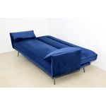 Casa si Gradina - Mobilier - Canapele si coltare - Canapele - Canapea Fiore, 199 x 95 x 90 cm, rabatabila, catifea, albastru - Infinity.ro