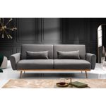 Casa si Gradina - Mobilier - Canapele si coltare - Canapele - Canapea Amadeo, 211 x 83 x 85 cm, rabatabila, catifea, gri - Infinity.ro