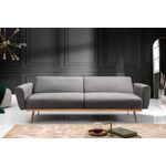 Casa si Gradina - Mobilier - Canapele si coltare - Canapele - Canapea Amadeo, 211 x 83 x 85 cm, rabatabila, catifea, gri - Infinity.ro
