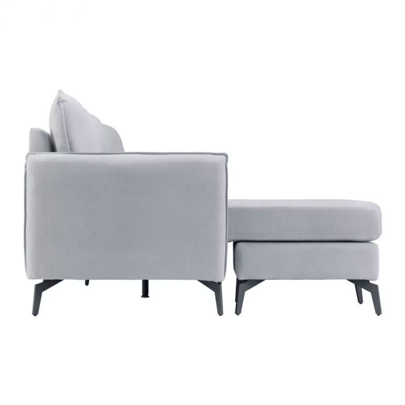 Casa si Gradina - Mobilier - Canapele si coltare - Coltare - Coltar Hyperion, Reversibil, Stanga/Dreapta, 193 x 86 x 136 cm, stofa, gri - Infinity.ro