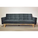 Casa si Gradina - Mobilier - Canapele si coltare - Canapele - Canapea Dallas, 214 x 84 x 84 cm, rabatabila, stofa, gri inchis - Infinity.ro