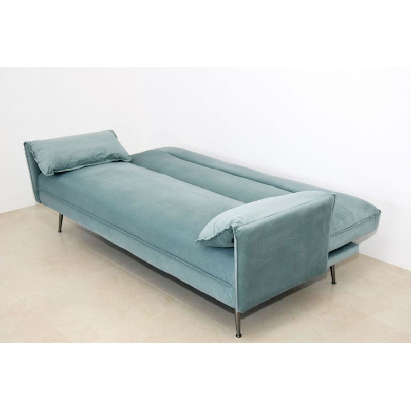 Casa si Gradina - Mobilier - Canapele si coltare - Canapele - Canapea Fiore, 199 x 95 x 90 cm, rabatabila, catifea, turcoaz - Infinity.ro