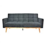 Casa si Gradina - Mobilier - Canapele si coltare - Canapele - Canapea Dallas, 214 x 84 x 84 cm, rabatabila, stofa, gri inchis - Infinity.ro