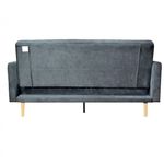 Casa si Gradina - Mobilier - Canapele si coltare - Canapele - Canapea Dallas, 214 x 84 x 84 cm, rabatabila, stofa, gri inchis - Infinity.ro